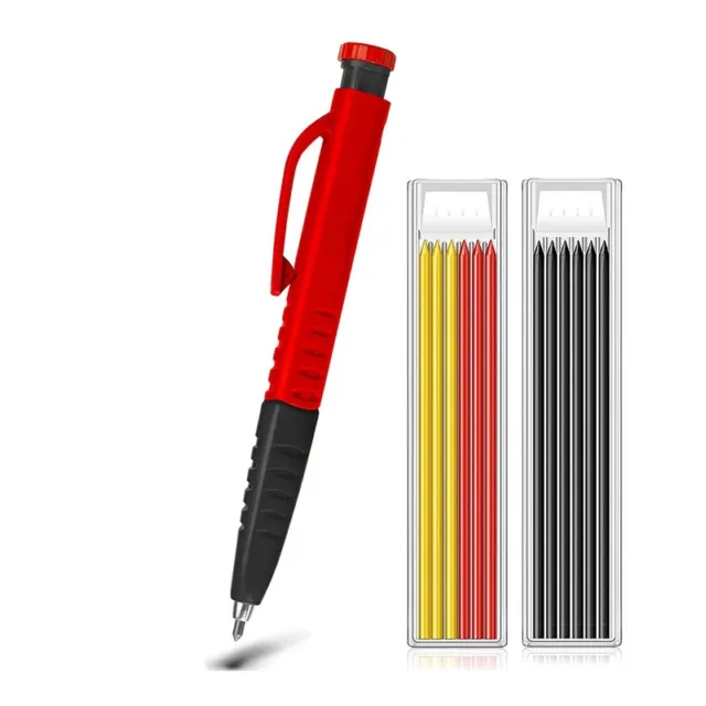 Lápices carpinteros mecánicos lápices de construcción con afilador incorporado + Z4K6