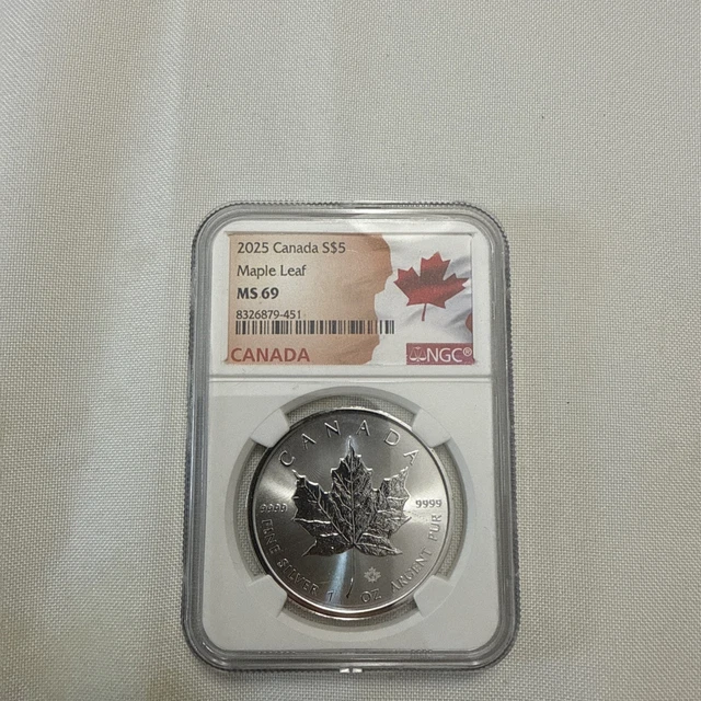 コレクション NGC MS69 2018 Maple Leaf 2018 CANADA SILVER MAPLE