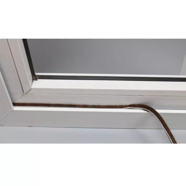 10M Selbstklebender Zugausschluss Bürste Streifen Flügel Tür Fenster Dichtband 2