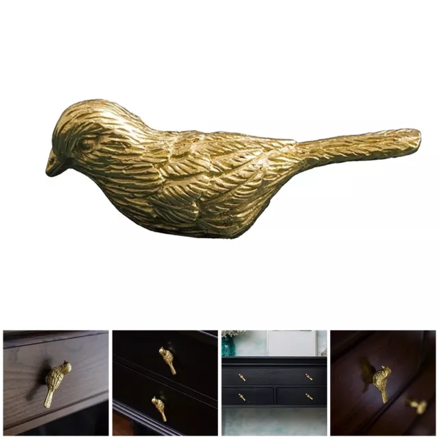 Künstlerischer massiver Messing-Zuggriff mit Vogeldesign für Möbel und Schrä