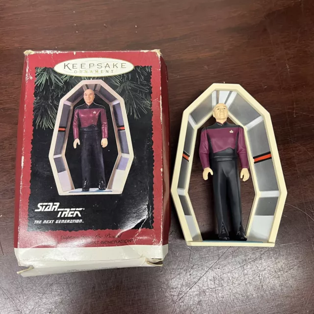 VTG Hallmark Ornament Star Trek Next Generation - Captain Jean-Luc Picard 1995