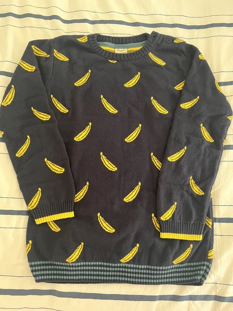 Maglione cotone biologico Frugi stampa banana 8-9 anni