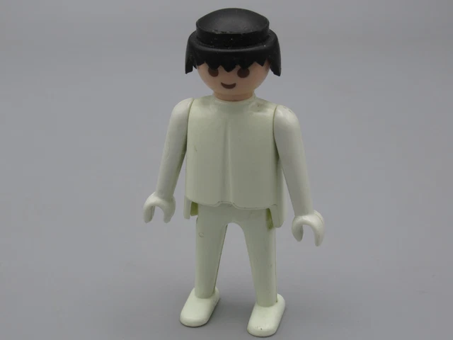 Figurine Playmobil Vintage 1974 - Homme Blanc Cheveux Noirs - Geobra - Allemagne