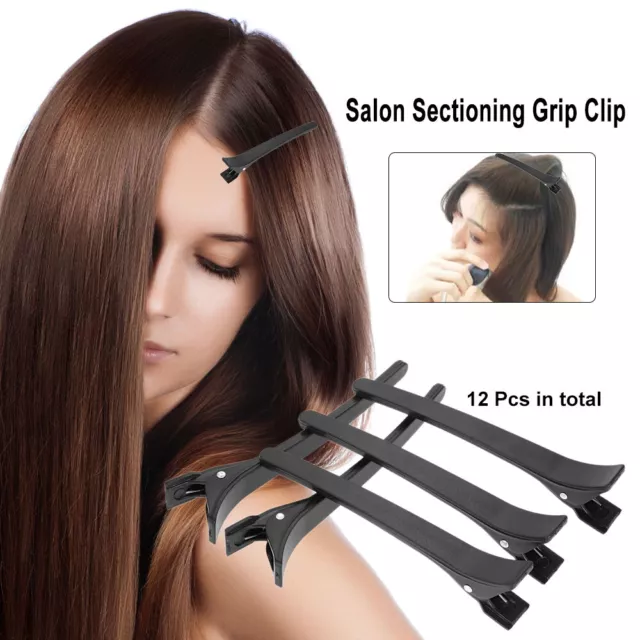 12/24/36 Stücke Alligator Clip Salon Sektionierung Griff Clip Haarspange DE Q8O3