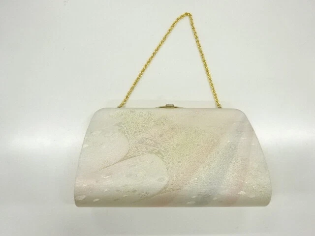 6500388: Japanese Kimono / Antique Bag / Woven Peacock