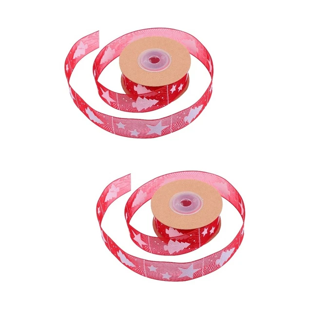 2 Rolls Christmas Tree Ribbons christmas packaging ribbons Band Verschönern Weih