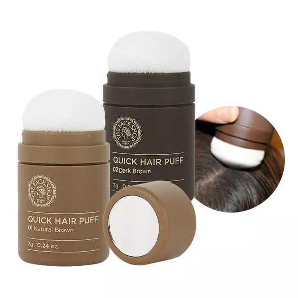 THE FACE SHOP Quick Hair Puff 7g Visually Increase Hair Volume/ Change Color New 3