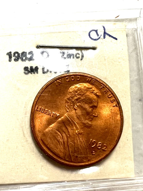 1982-D Denver Lincoln Zinc Memorial Penny Cent Small Date