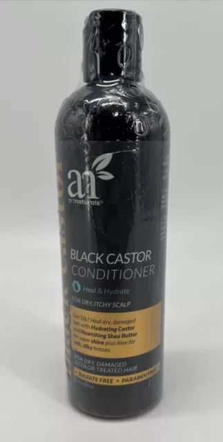 Acondicionador de ricino negro Artnaturals cura e hidrata el cuero cabelludo seco con picazón