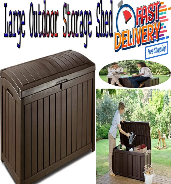 KETER XXL LARGE Outdoor Storage Shed Garden Furniture Lockable