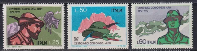 ITALIA REPUBBLICA 1972  Centenario della fondazione del corpo degli alpini   MNH