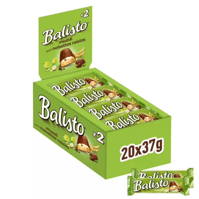 20x 37g Müsliriegel Balisto Müsli Riegel Mix Vollkorn Hasselnuss NEU MHD 6/24