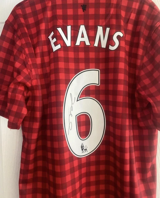 JONNY EVANS Signed Manchester United Football Shirt PROOF Man Utd Mufc U