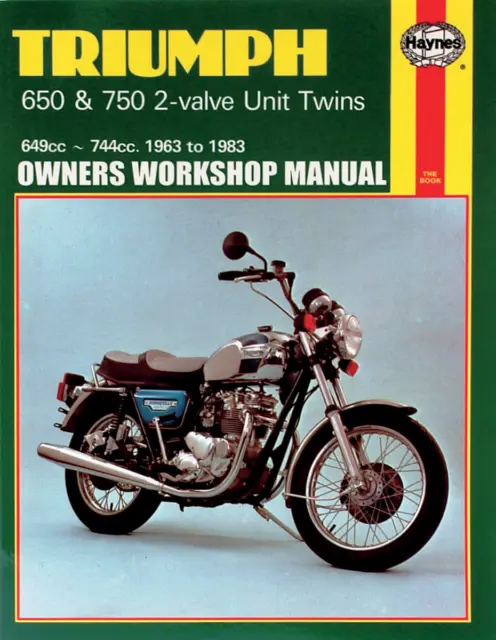 Haynes 122 Manuale Di Riparazione Moto Triumph Bonneville 650 T120 1965