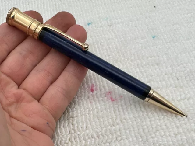 Lovely Rare Vintage Parker Duofold Senior Large Propelling Pencil - Lapis Blue