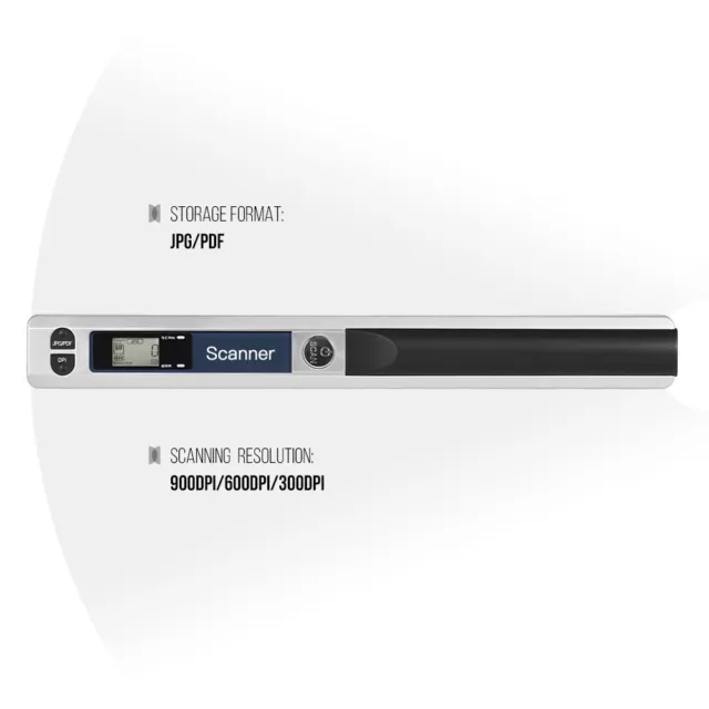 Tragbarer Handscanner kabellos A4-Format 900 DPI LCD-Bildschirm JPG/PDF-Format