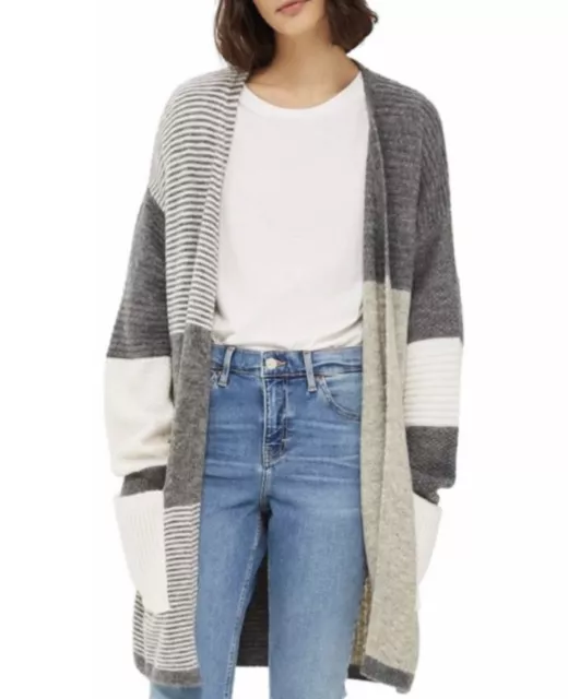 NWT Topshop Women’s Patchwork Marled Grey Cardigan - Size 2