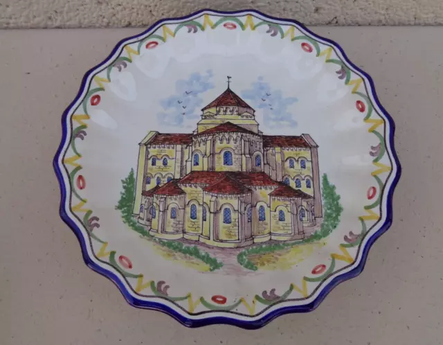 Assiette En Faience MONTAGNON DE NEVERS L'église Saint ETIENNE