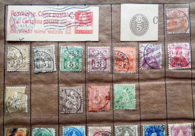 Altes Briefmarken Lot von der Schweiz
