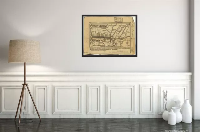 1863 Map| Hannibal & St. Joseph Railway & connections| Hannibal and St. Joseph R