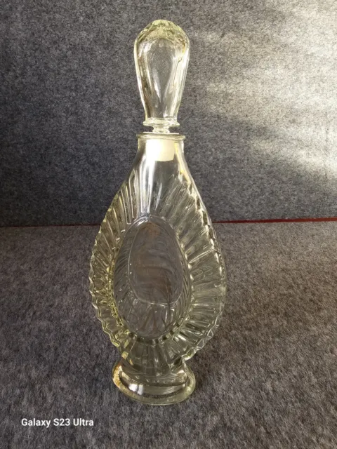 Avon Clear Glass Perfume Decanter Vintage