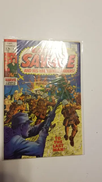 CAPTAIN SAVAGE #10 in VF condition a 1968 Marvel Silver Age War Comic