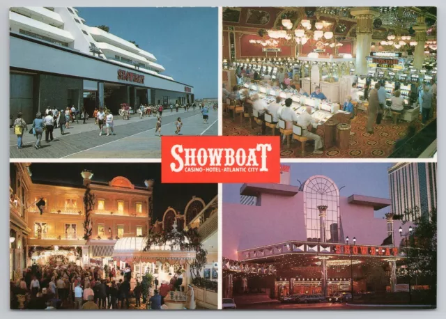 Showboat Casino Atlantic City NJ New Jersey  Postcard Multi View UNP Chrome