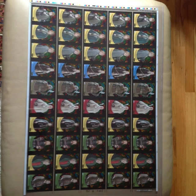 2006 Topps LORD OF THE RINGS Evolution Stained Glass Insert UNCUT SHEET 19"x 29"