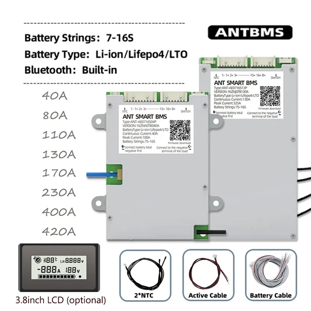 BMS 7S 24S 15A/20A/25A Scheda di Protezione per Batteria al Litio con Bilanciamento e Protezione Termica 7S BMS