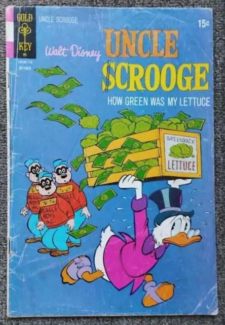 Walt Disney 's Uncle Scrooge How green was my lettuce 1971 # 95 Gold Key comic