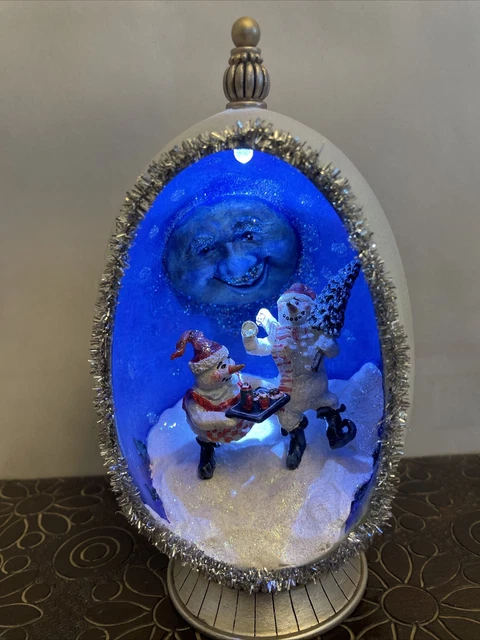 SILVESTRI “JACK FROST” LIGHTED EGG W/ PEDESTAL Bobbie Takashima 2008 RARE W/ BOX