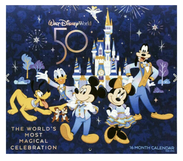 WALT DISNEY WORLD 50th Anniversary 16 Month Calendar 20212022 NEW