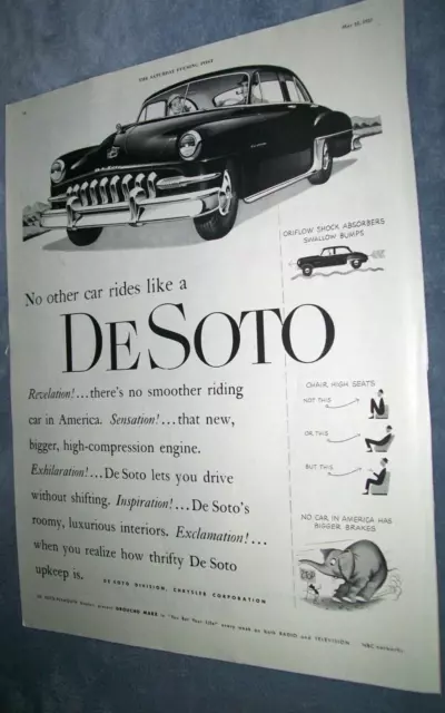 1951 De Soto DeSoto Custom large-mag car ad