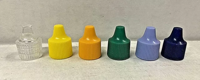 Dropper Tip Caps for 15-415 Bottles 15mm Closure Plastic Lot of 100