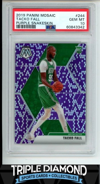 2019-20 Panini Mosaic Tacko Fall Rookie Purple Snakeskin #23/24 PSA 10 Gem A321