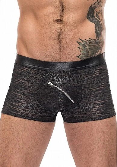 Pantaloncini con cerniera black S - XL designer pantaloni sexy eleganti hot neri poliestere
