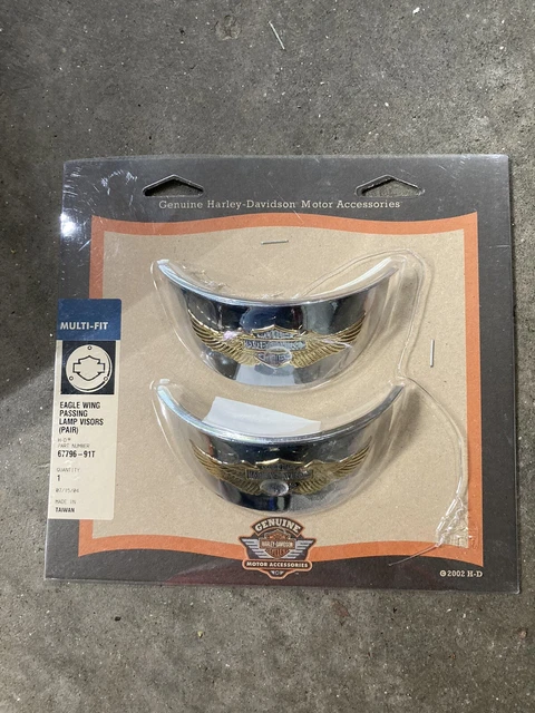 Harley Davidson OEM  Passing Lamp Visors Eagle Wing softail touring 67796-91T