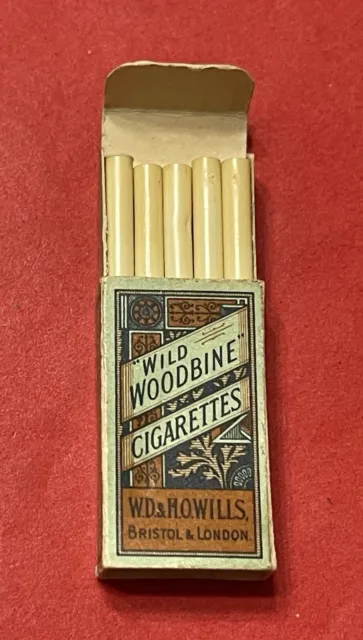 vintage miniature packet of Woodbines—10 plastic cigarettes c1950s WD & HO Wills
