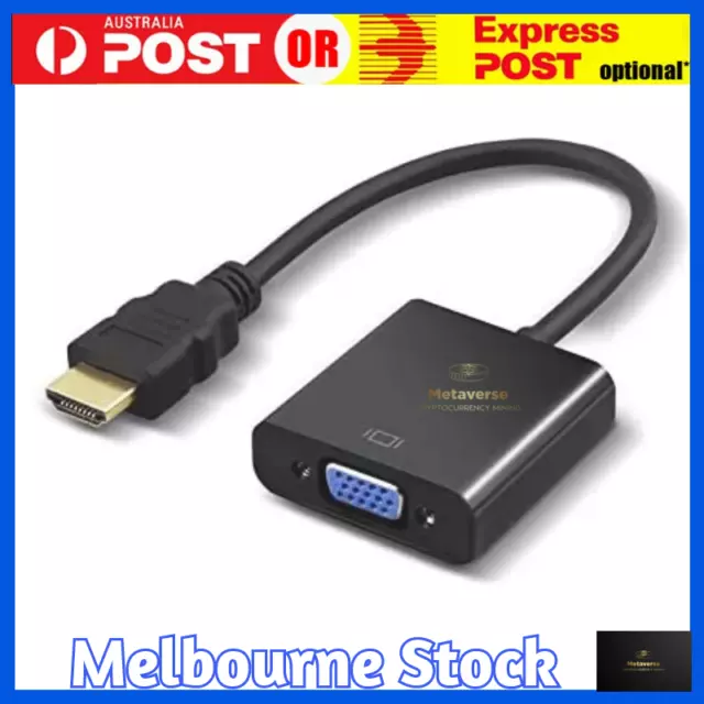 HDMI Male to VGA Female 1080p Adapter Cable Converter Chipset Built-in