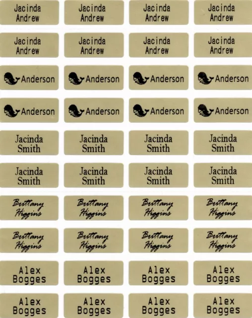 80 PCs Small (22x9mm) Personalised Name Labels, Pencil Vinyl Tag, Waterproof