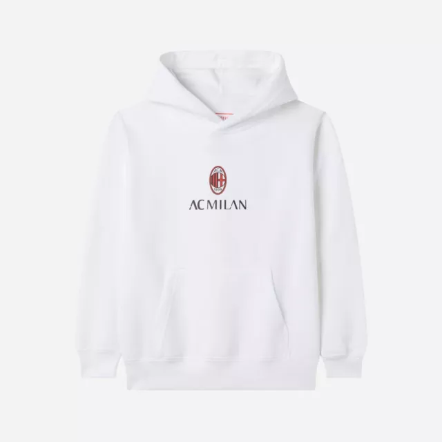 AC Milan Felpa Bianca con Logo, Bambino