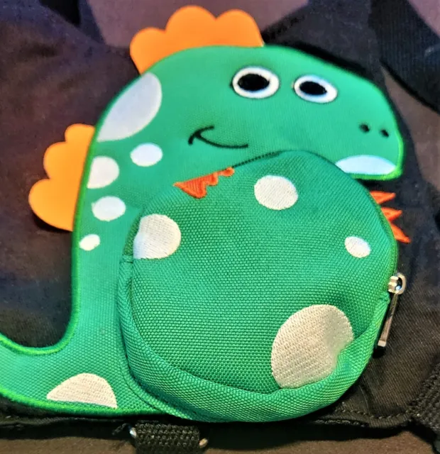 Toddler / Baby leash green dino small pre owned small zipper pouch