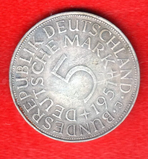 Germany 5 Mark 1951 J Silver