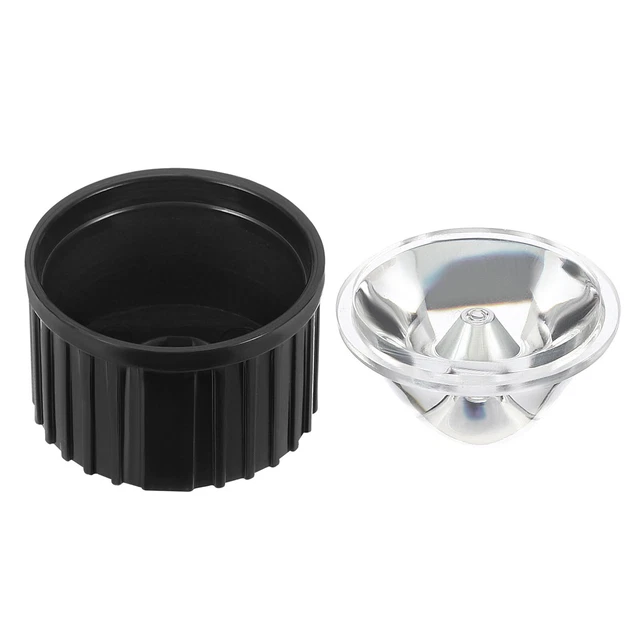 8 Set 20mm 8 Degree Acrylic Optical LED Lens with Black Holder for LED Light