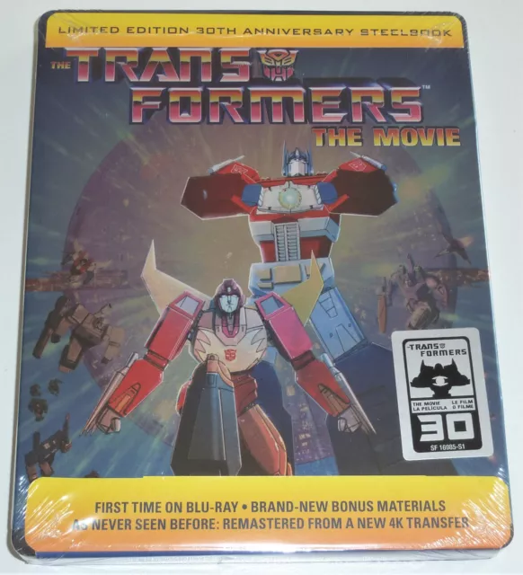 The Transformers The Movie 2-Disc Blu-Ray Steelbook Neu Sealed 30Th Anniversary