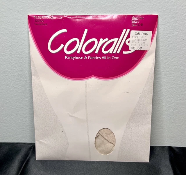 VTG COLORALLS PANTYHOSE & Panties All In One Sandalfoot BUFF/Beige Size