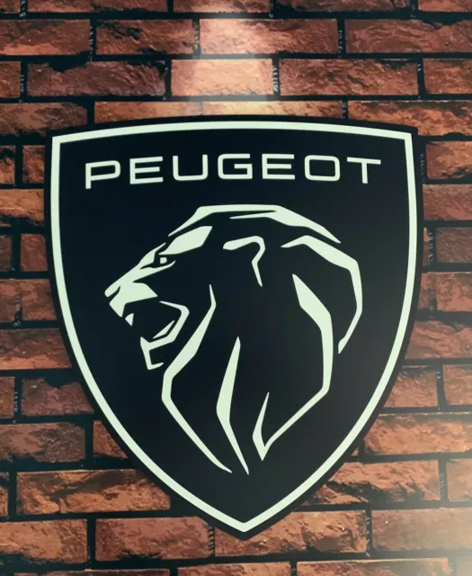 ENSEIGNE logo 2021 PEUGEOT ( 50 cm x 45 cm )