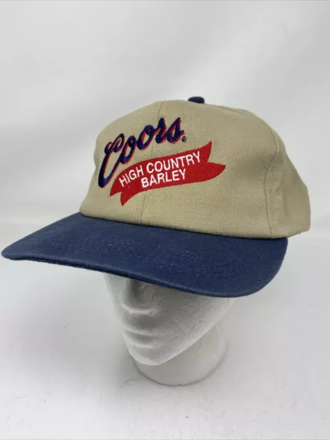 Vintage COORS High Country Barley K-Products Snapback Hat NOS Made in USA