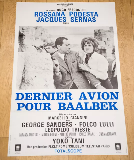 Affiche du film DERNIER AVION POUR BAALBEK - FREGONESE 120X80