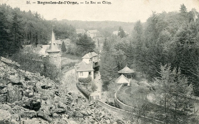 *34004 cpa 61 Bagnoles de l'Orne - le Roc au chien